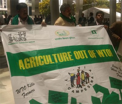 WTO Out of Agriculture Protest Sign