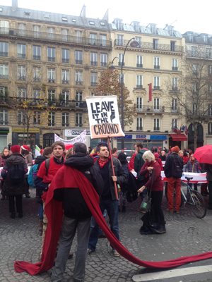 Protesters in Paris Global Climate 2015